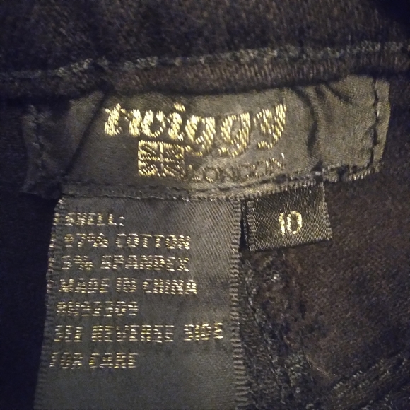 Nwt! Twiggy London Black Jeans with Sequined Pockets, Size 10 - Picture 11 of 14